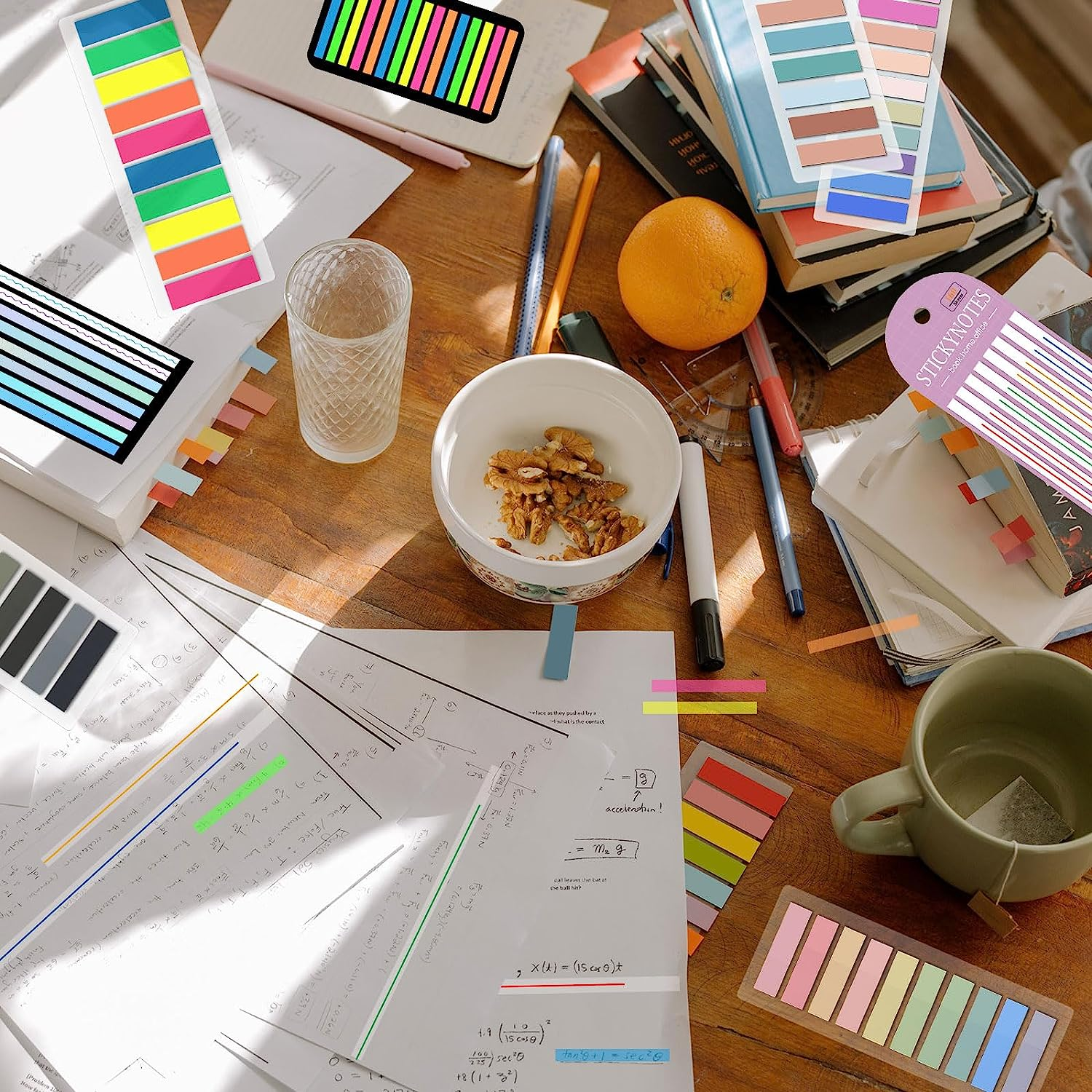 Simpeak 2220Pcs Index Tabs Flags, Morandi Sticky Note Tabs Colored Writable and Repositionable Book Flags Tabs, Mini Memo Flag Tabs, Page Markers Sticky Notes for Annotating Books, Folders, Monitors