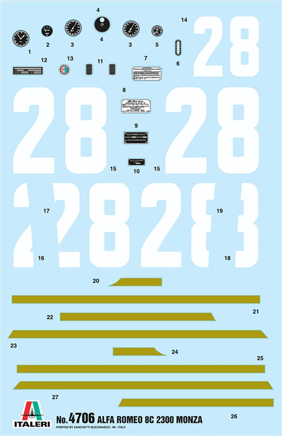 Italeri 1:12 Scale Alfa Romeo 8C 2300 Monza Tazio Nuvolari Driver Model Kit image number 6