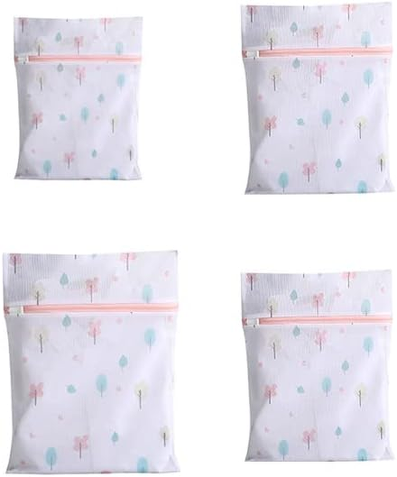 4PCS Cute Delicates Wash Bag Laundry Lingerie Bra Washing Pack Set Clothes Case