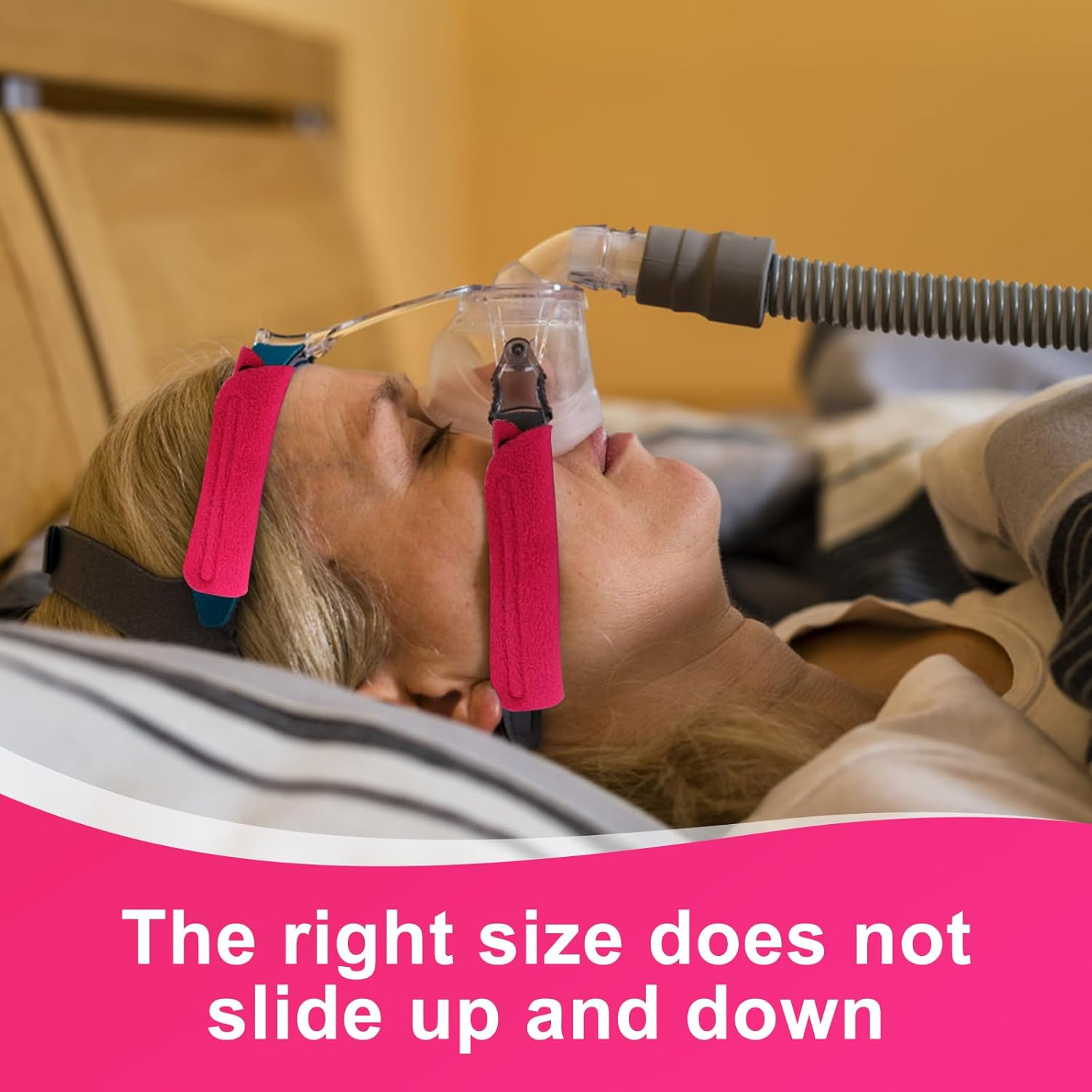 4Pcs Positive Pressure Headgear Strap Covers, Soft Positive Pressure Face Cushion Pads Reusable Breathable Mask Strap