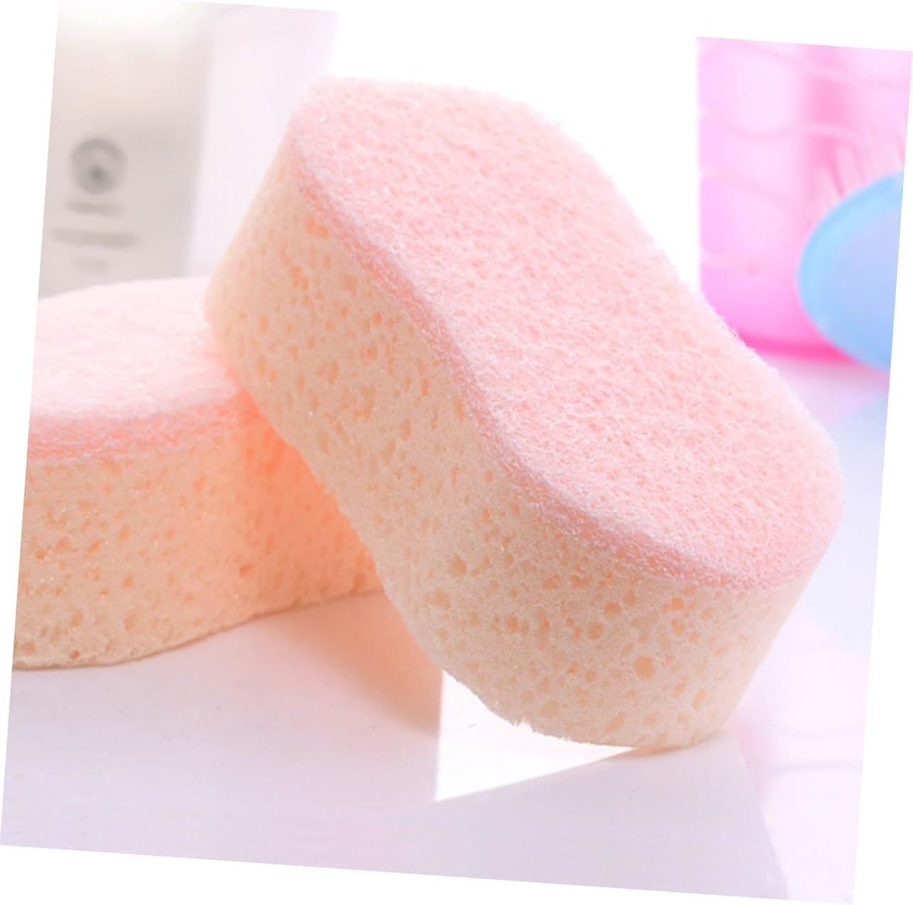 DECORNIJIA Bath Sponge Body Cleaning Sponge Shower Scrubber for Women Babies Kids Soft Exfoliating Bathing Tool Suitable for Sensitive Skin and Daily Shower Use image number 5