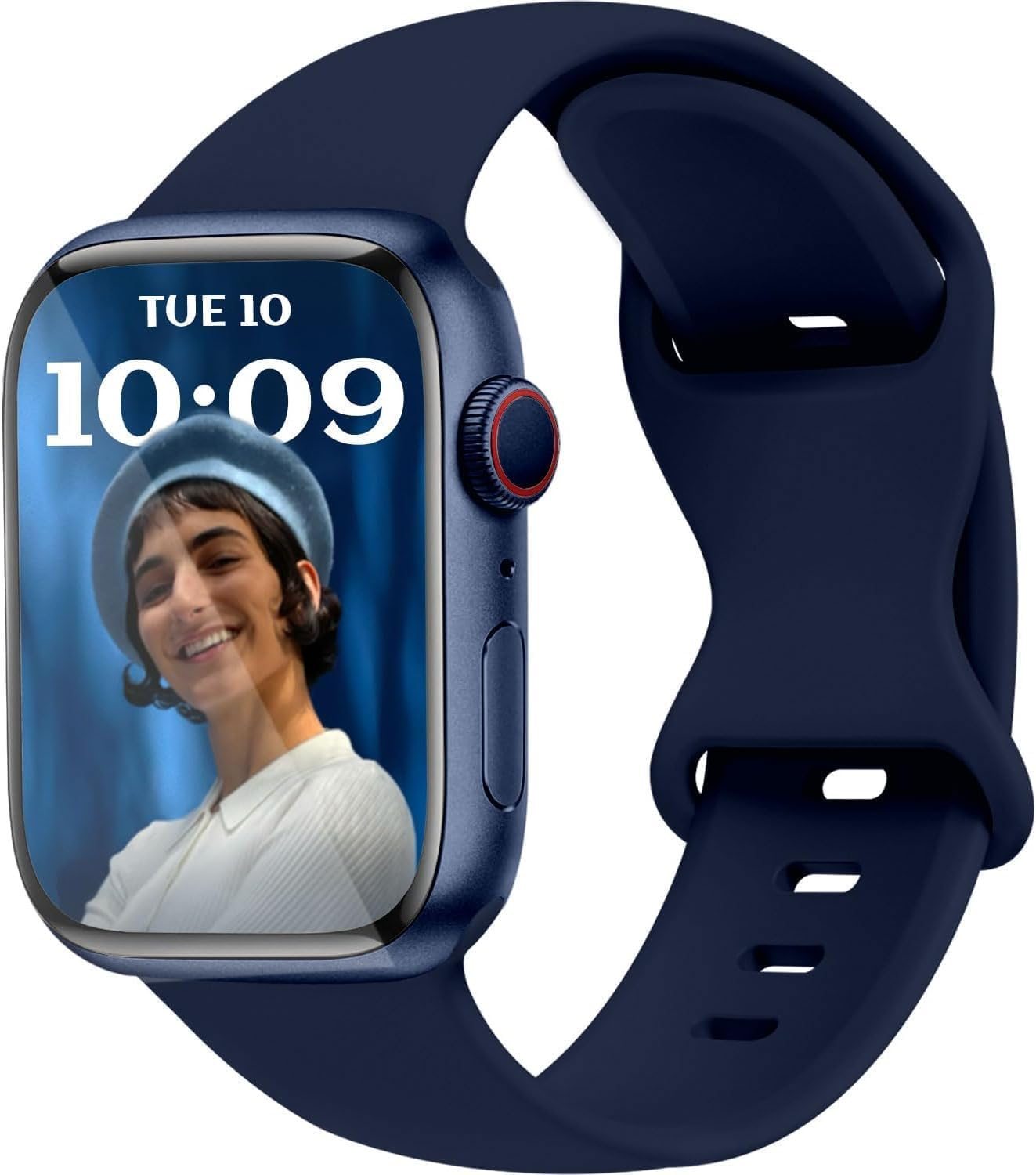 Sport Bands Compatible with Apple Watch Series 10, Ultra 1/2, SE, 9 8 7 6 5 4 3 2 1, Iwatch for Apple Watch Band for Women Men 38Mm 40Mm 41Mm 42Mm 44Mm 45Mm 46Mm 49Mm Soft Silicone Strap,Black