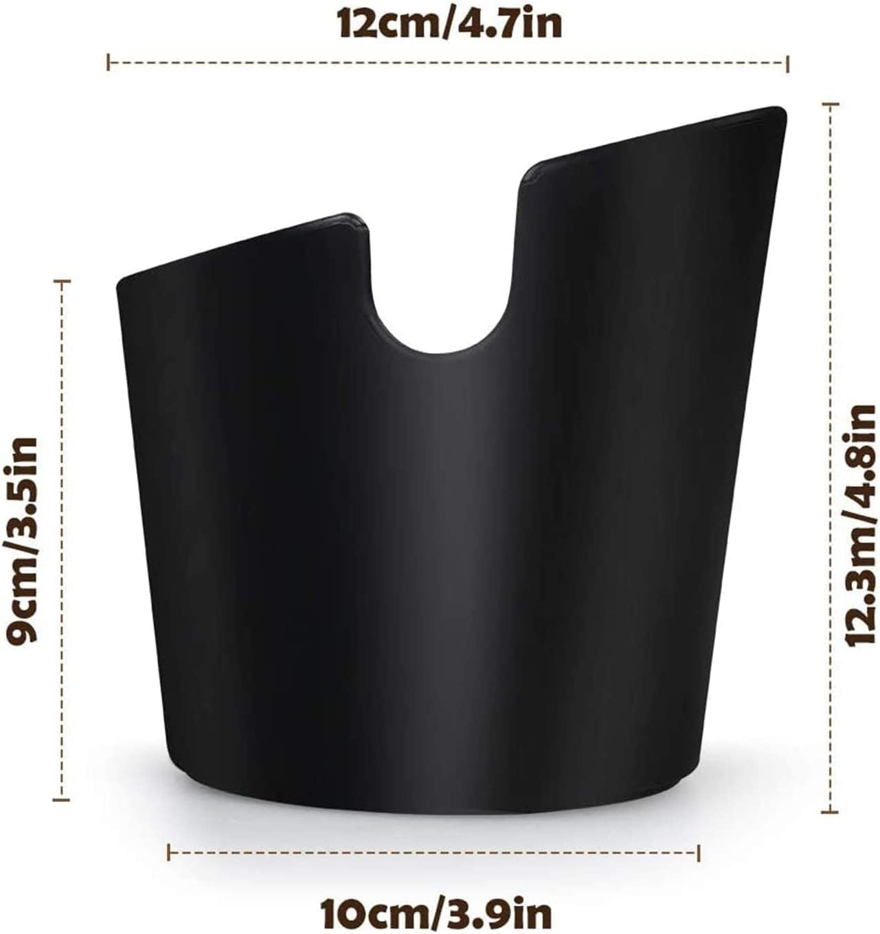 Coffee Knock Box, Durable Barista Style Espresso Dump Bin with Removable Metal Knock Bar and Non-Slip Base (Round, 4.8 Inch/12Cm) image number 2