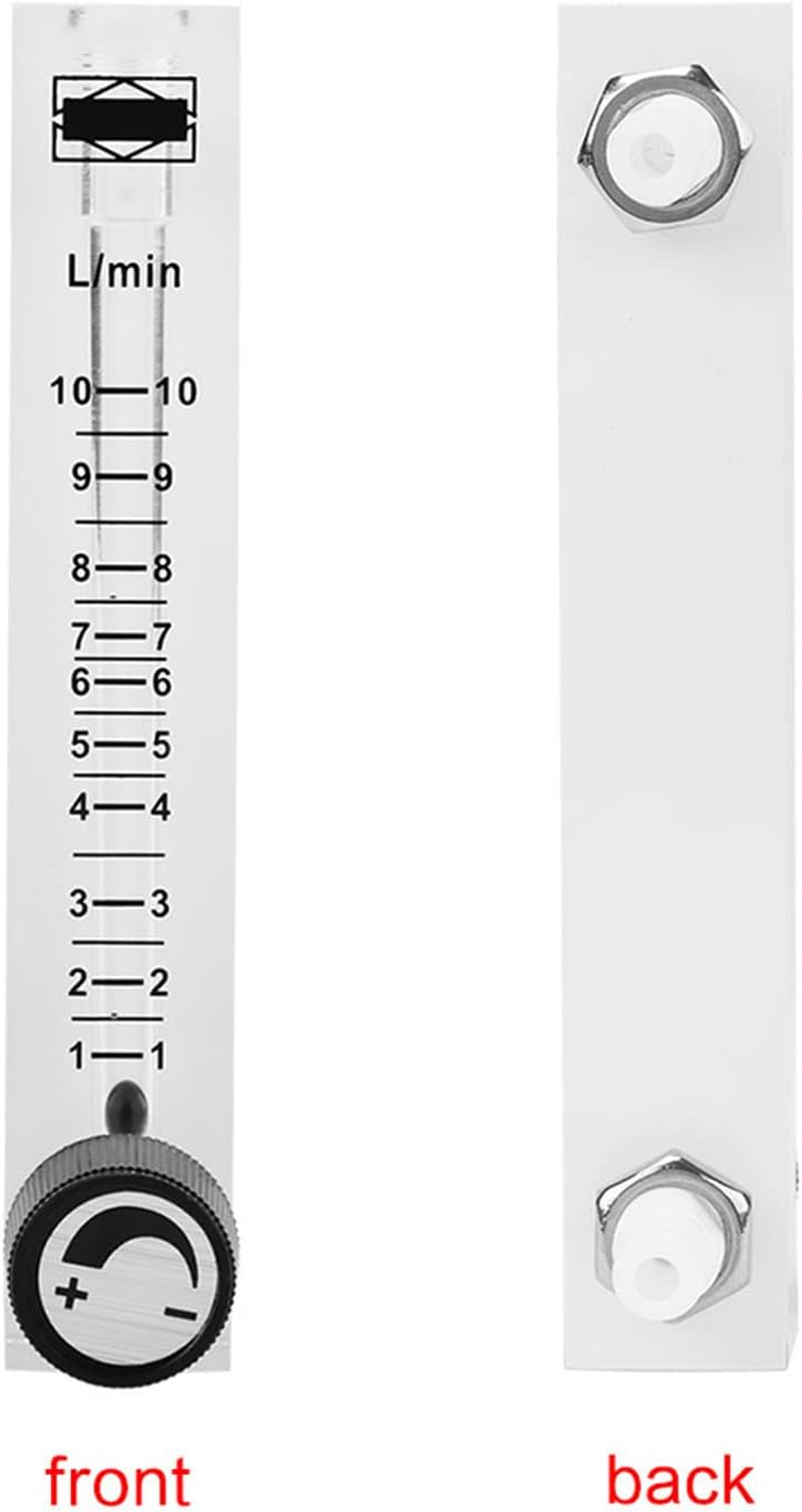 Oxygen/Air/Gas Peak Flow Meter, LZQ-7 1-10LPM Flowmeter Flow Meter with Control Valve