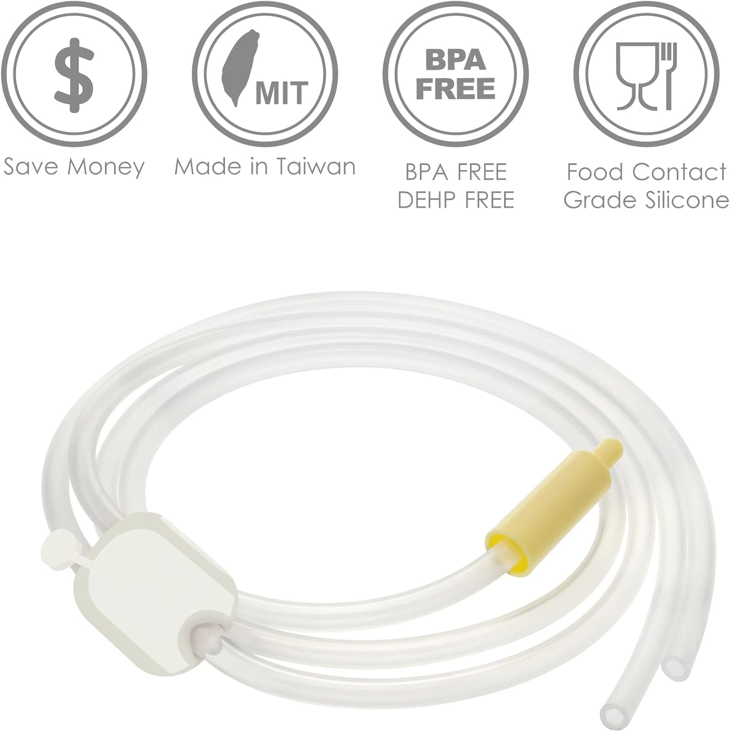 Maymom Silicone Tubing Compatible with Elvie Stride Pump; Not Original Elvie Stride Pump Parts or Accessories, Replacement Parts for Elvie Stride Tubing image number 4