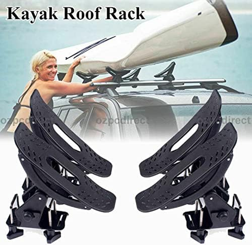 Universal Kayak Carrier Saddle Watercraft Roof Rack Arm Canoe Loader Quick-Install Side-Loading Kayak Loader with Protective Rubber Pads image number 2
