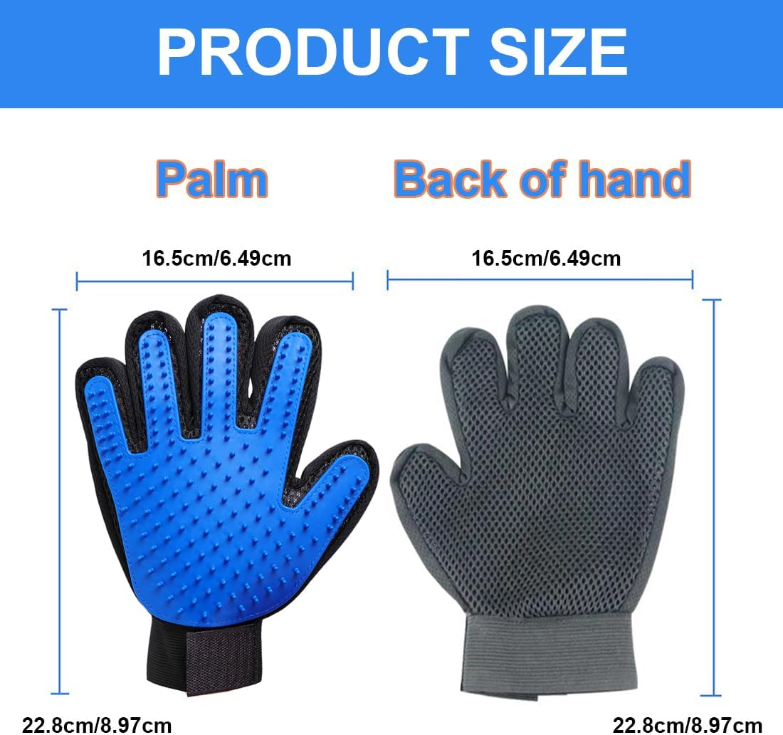 1 Pair of Grooming Glove Massage Dog Cat Cleaning Brush Bath Animals Massage Comb I Pet Brush Glove I Massage Brush I Cat Accessories Bathing and Massaging for Dogs and Cats