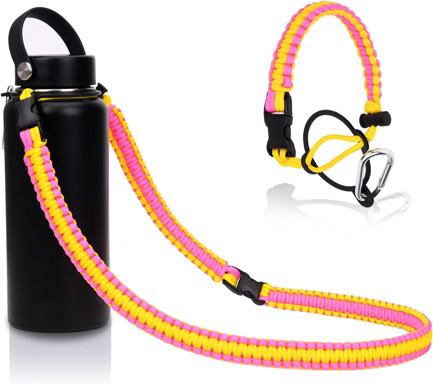 Paracord Handle with Shoulder Strap for Hydro Flask Bottle Strap