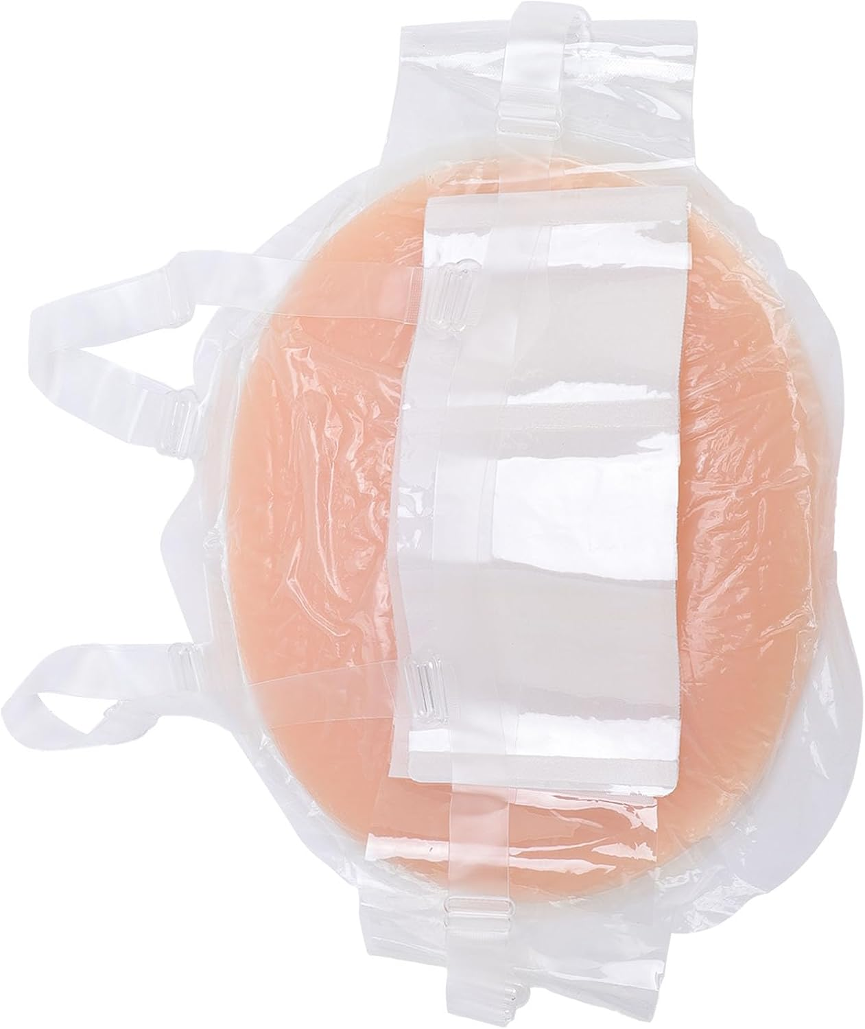 Fake Pregnant Belly, Silicone Fake Pregnancy Belly with Adjustable Strap, Artificial Prosthetic Baby Bump Costume, Tummy Photography Actor Performance Prop, Baby image number 3