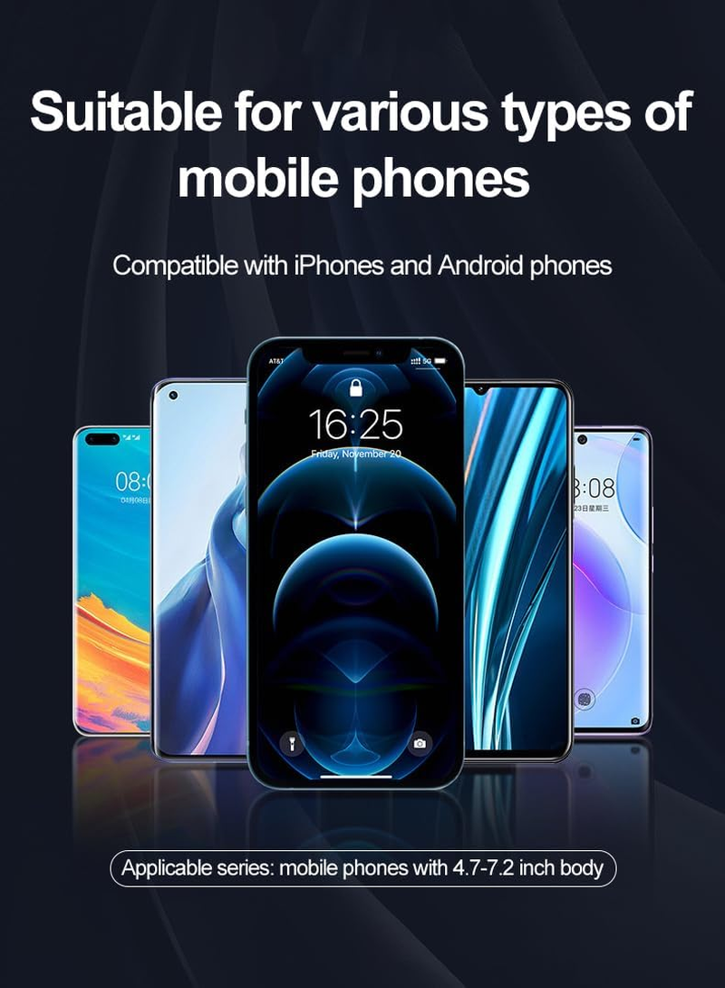 MMOBIEL Wireless Car Charger Automatic Phone Clamp Mount &ndash; 15W Phone Holder Wireless Charging Hands Free - Charger for Car Air Vent Clamp - Universal image number 3