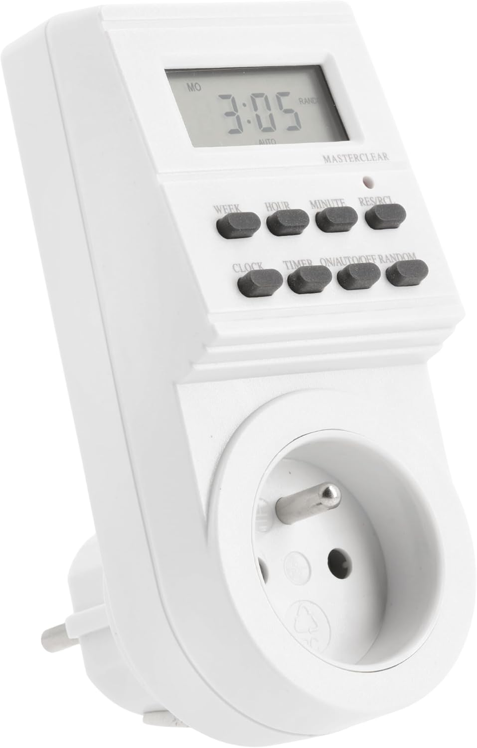 GTV Mechanical Timer Socket, Daily On/Off Cycle, Daily Timer for Reliable Control, 24-Hour Program, Analogue Timer Socket for Indoor Use image number 1