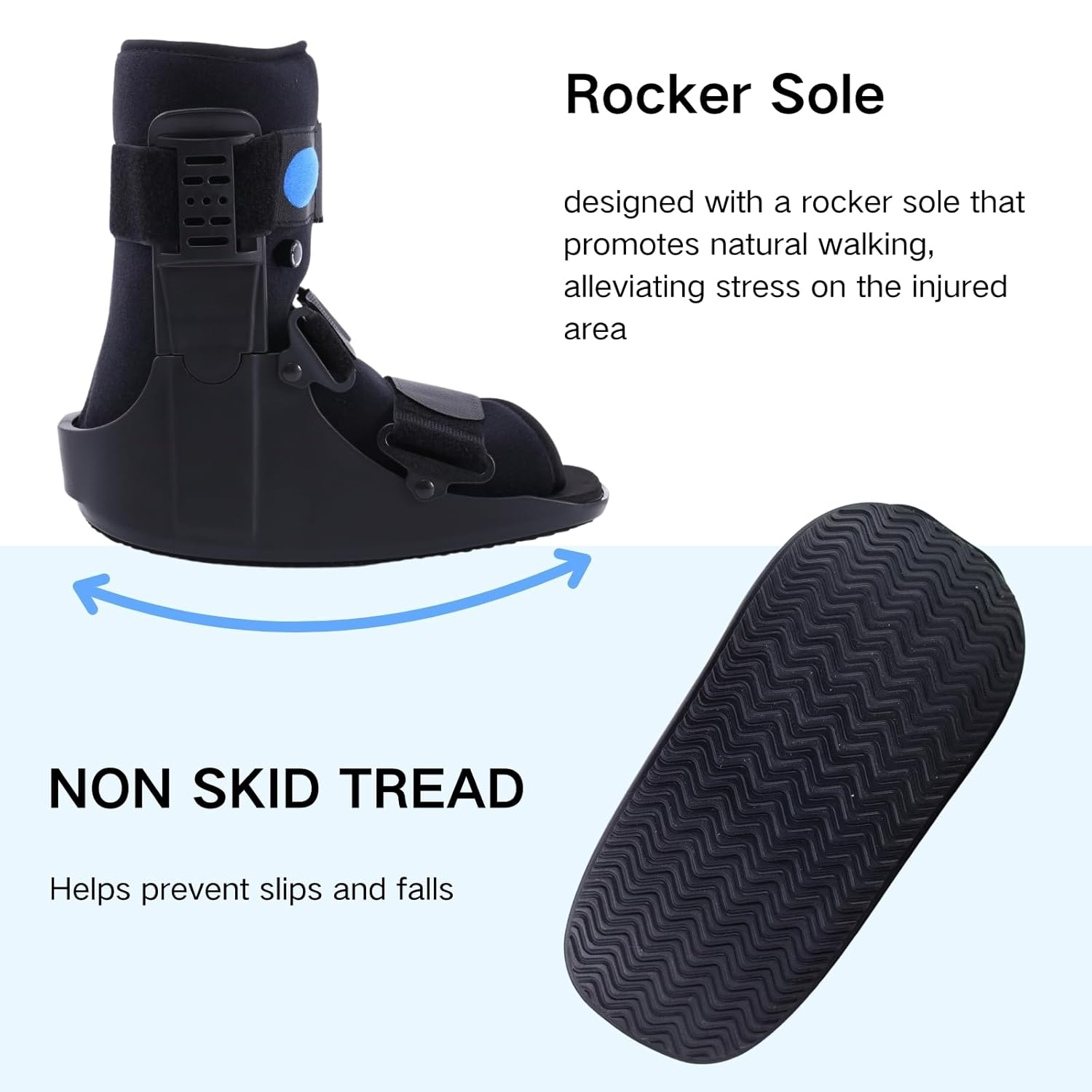 Air Cam Walker Fracture Boot, Orthopedic Walking Boot for Broken Foot, Sprains & Achilles Injuries, Lightweight Medical Inflatable Foot Support for Post-Surgery Recovery & Mobilit (M) image number 4