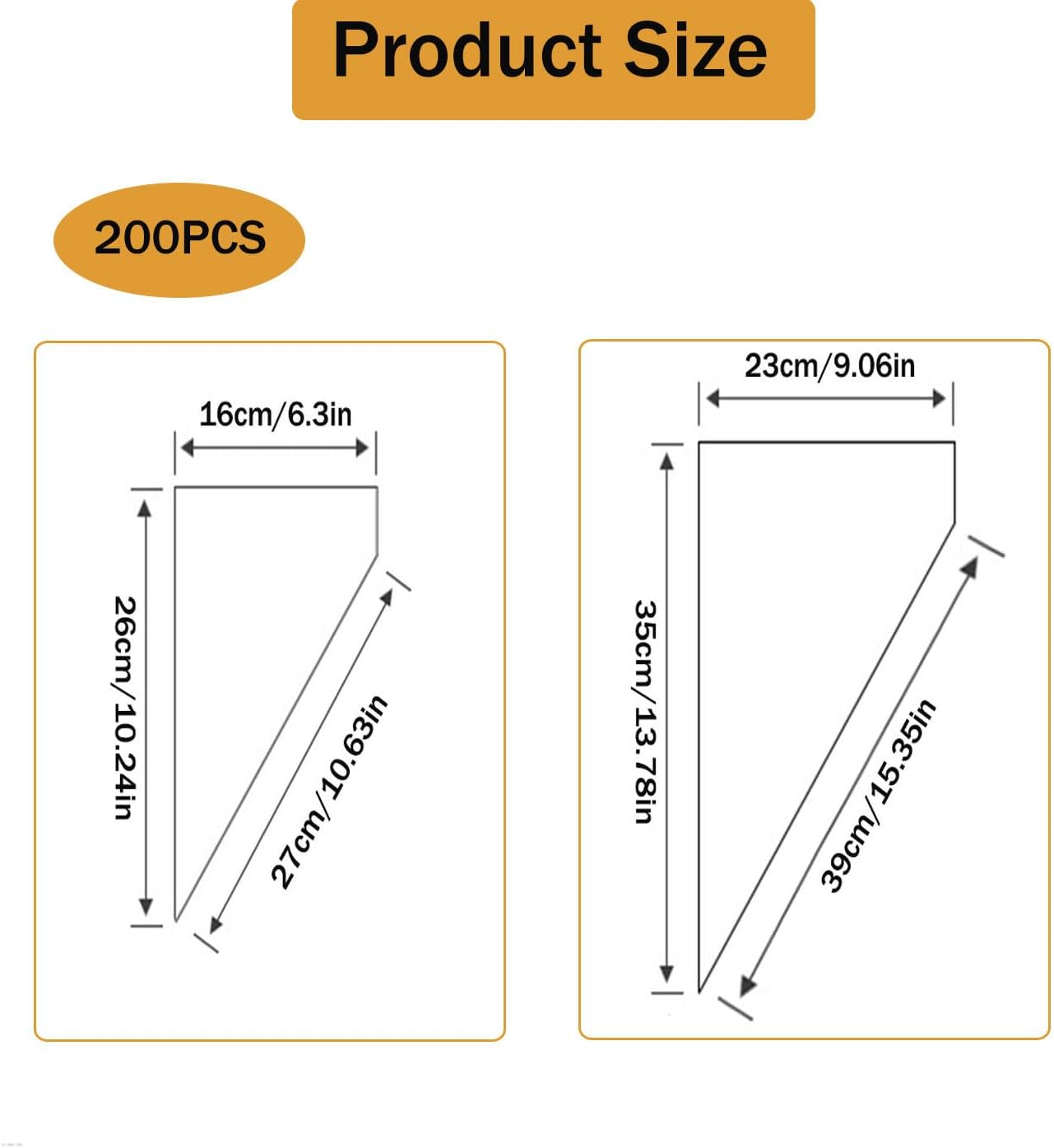 Yqkangzhu 200Pcs Disposable Piping Bags, 2 Sizes Thickened Pastry Bags, anti Burst Non-Slip Icing Piping Bags, Tipless Piping Bag for Cream Frosting, Cake, Cookies, Cupcake Baking Decorating Supplies image number 3