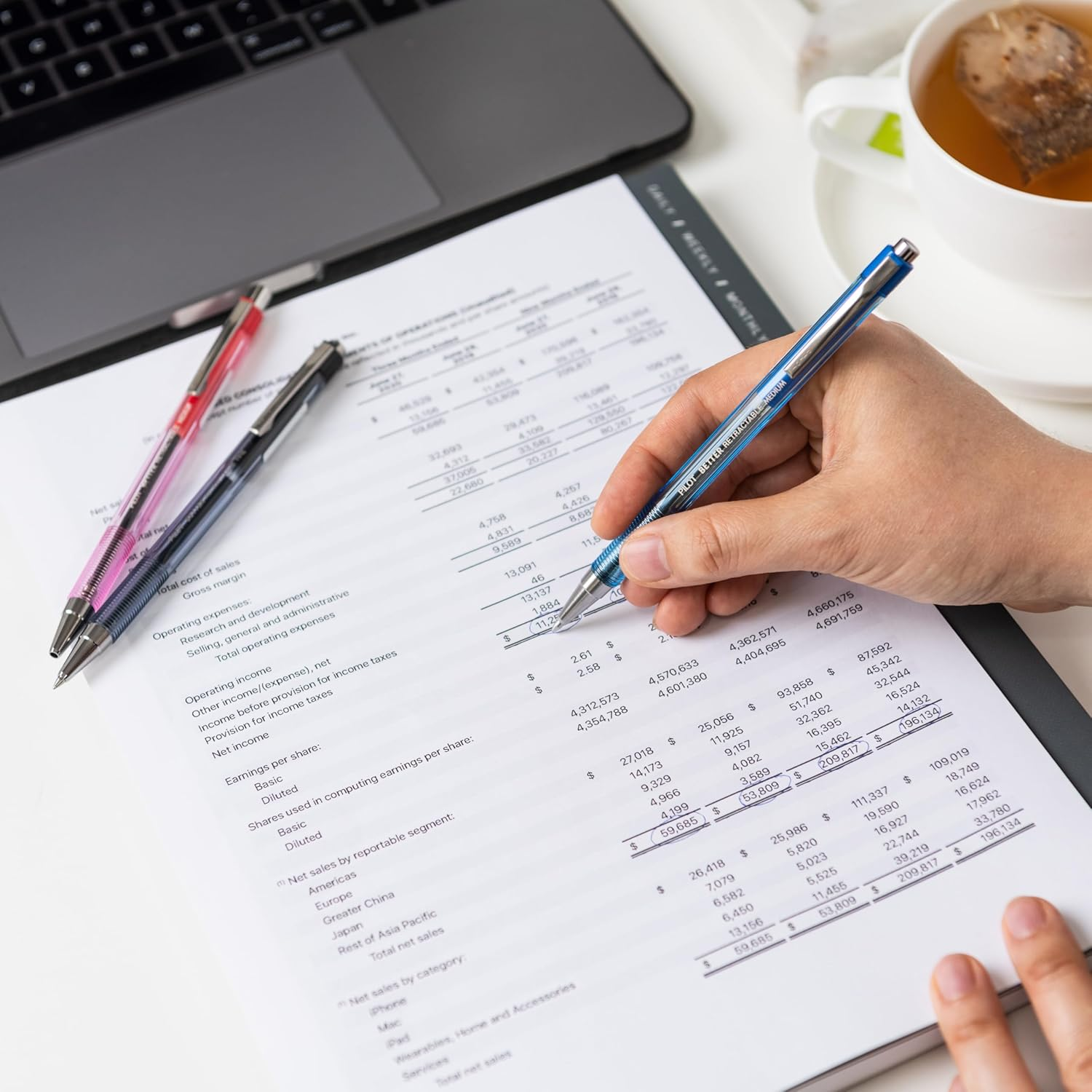 Pilot BP-145 Medium Retractable Ballpoint Pen, Black image number 1