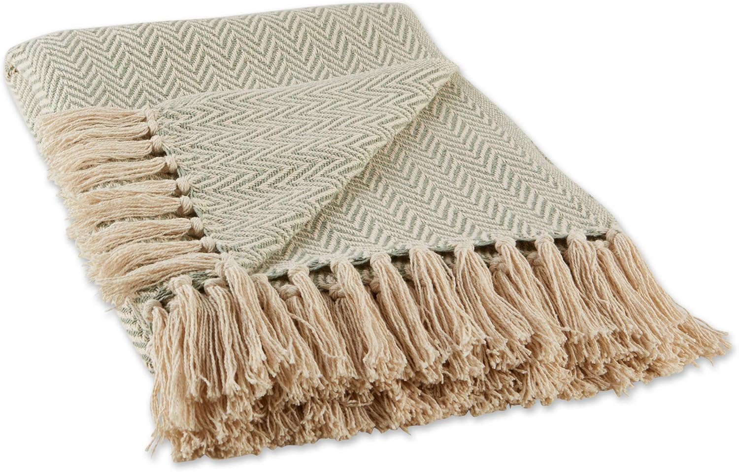 DII Chevron Throw Collection Handloomed Cotton, 50X60, Barn Red