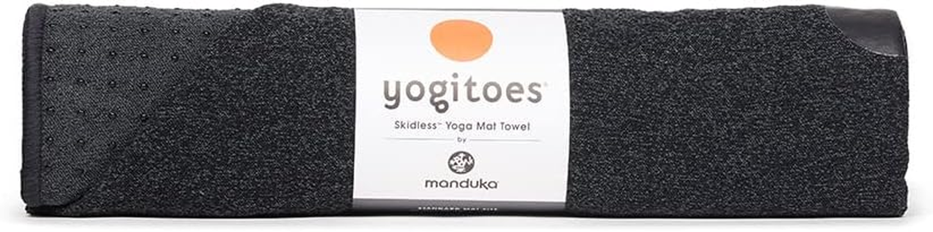 Yogitoes Manduka Yoga Towel for Mat Nonslip and Quick Dry for Hot Yoga with Rubber Bottom Grip Dots 72 Inch Long Onyx Thin and Lightweight (262023001) - Line Beach image number 6