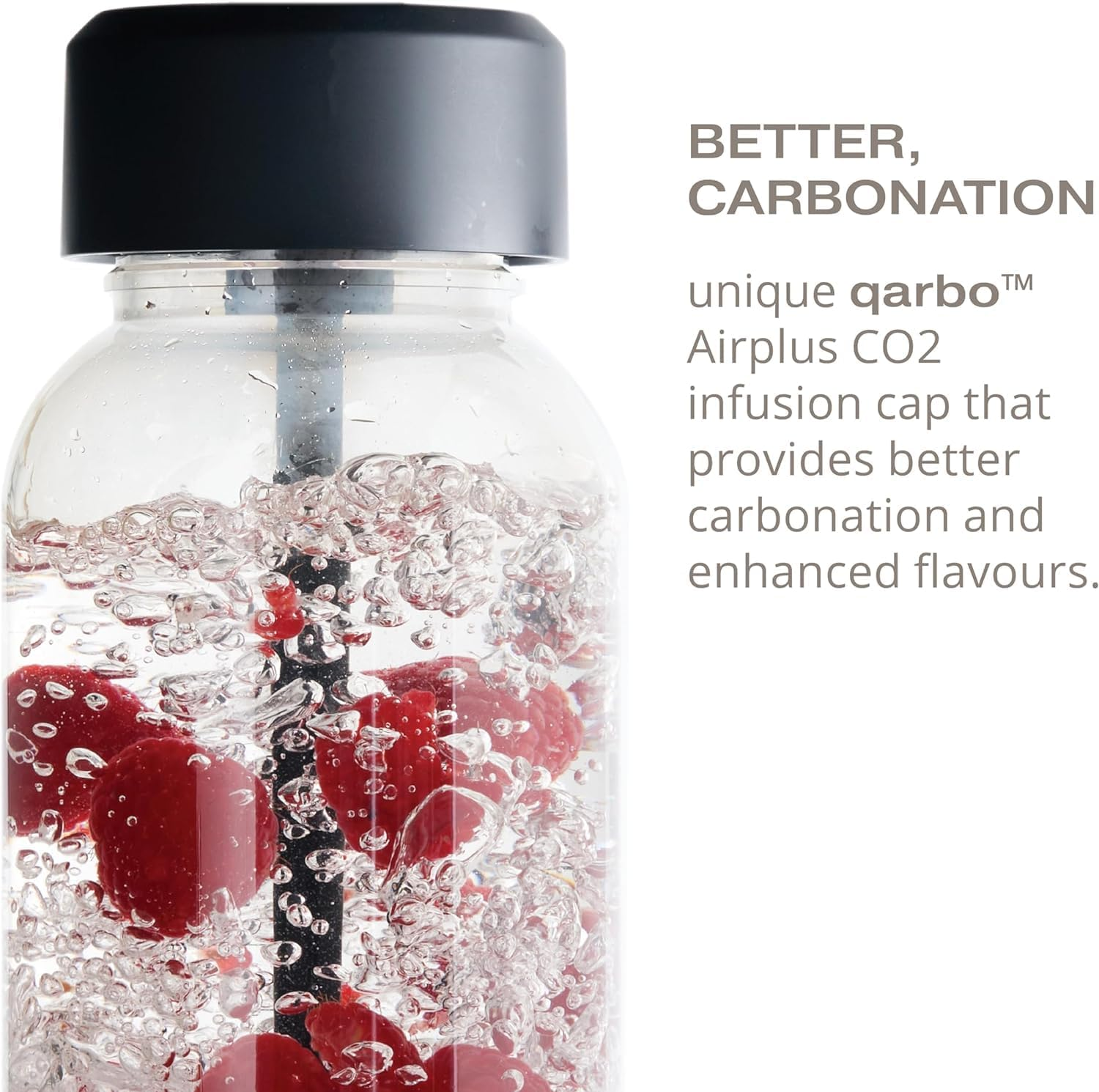 Twenty39 Qarbo LUXE Premium Sparkling Water Maker Machine - Soda Beverage Carbonator for Home, Seltzer & Carbonated Beverage Dispenser, Water Carbonation Fizz Maker (Amalfi Silver) image number 1