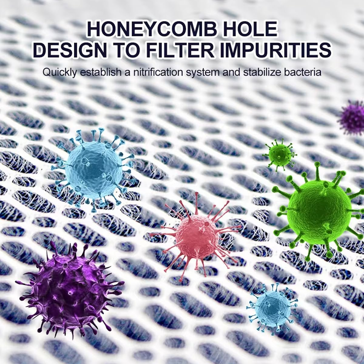 AIMALL Fish Tank Filter Cotton 8D Water Purification Biochemical Sponge, High-Density Thickening Upper Filter, 7.87"X11.81"X0.79", for Aquarium Water Cleaning image number 2