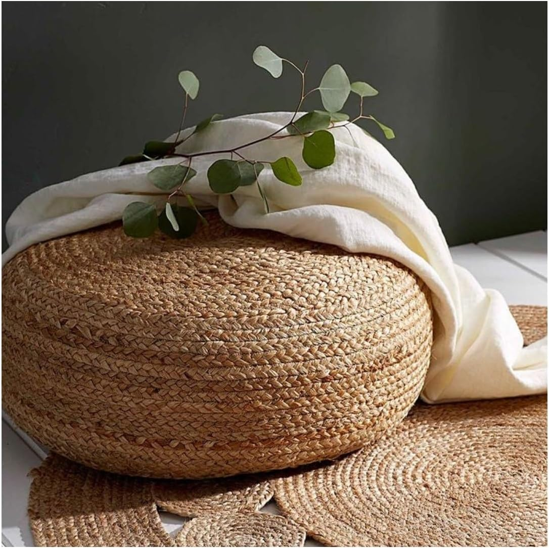 La'Grace Home Hand Braided Jute Floor-Pallet Cushion