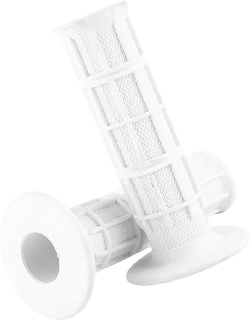 1Pair White Rubber Motorcycle Grips,22Mm 7/8" Scooter Grips Handlebar Hand Grips for Most Motorcycle,Dirt Bike,Pit Bike Handlebar,Easy Installation,Motorcycle and Powersports,Handlebars and Components image number 1