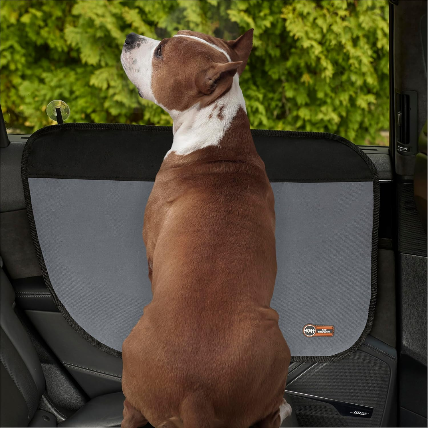 K&H Pet Products Vehicle Door Protector for Dogs - Gray, 2 Packs Interior Pet Car Door Protector from Dog Scratching, Sedan and SUV, Waterproof Protector for Car Door Scratches - Gray - 27" L X 19" H - Tan image number 3