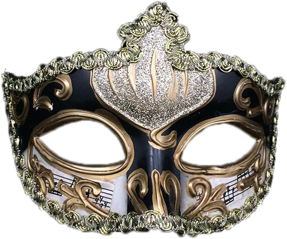 Masquerade Mask for Men Vintage Venetian Mardi Gras Halloween Christmas Party Masks (Red)