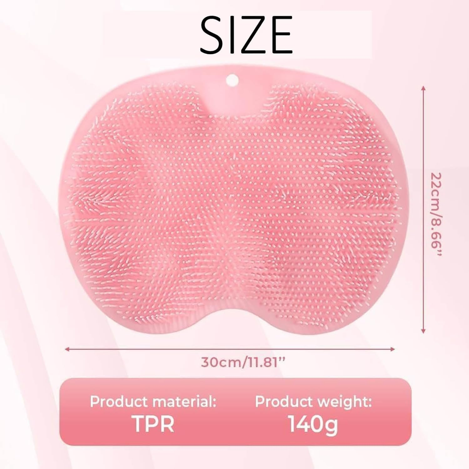 Solespa Hands-Free Silicone Foot Scrubber Mat, Shopellox Foot Scrubber, Foots Washer for Shower with Suction Cup Mount, for Cleaning Exfoliation Foot-Spa without Bending (B)