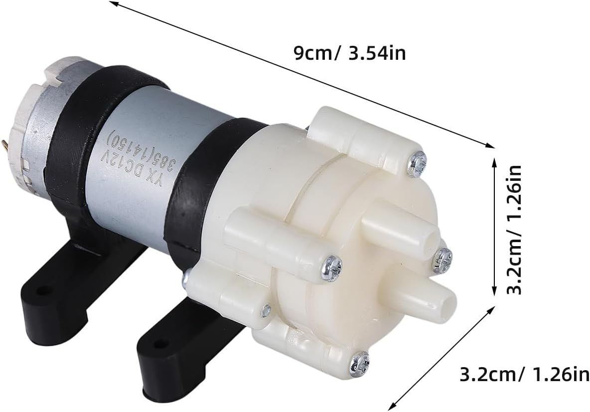 INOOMP 2Pcs Mini Fish Tank Water Pump - 6-12V Micro Diaphragm Pump for Aquarium Quiet Portable Water Circulator for Household Office Fish Tanks image number 1