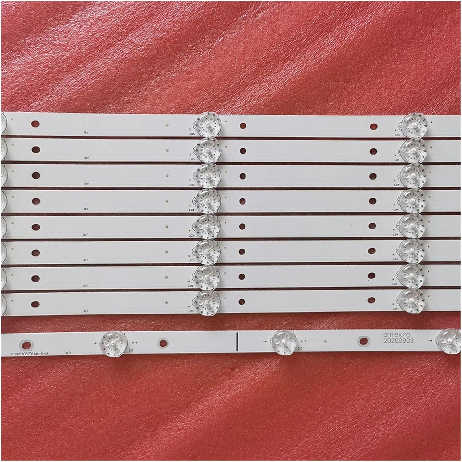 Xnasu 9 PCS LED Backlight Strip for TV UHD HIGH ONE HI5502UHD-MM D55-M30 JS-D-JP55DM-A51EC B51EC 55DM1000/300MA-1BIN FHD, Xnasu123