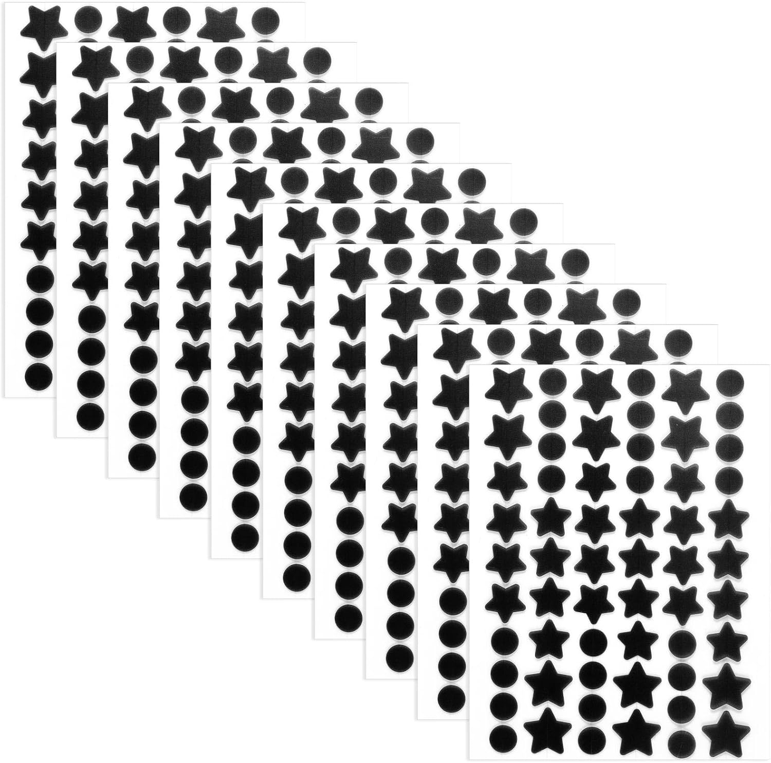 600Pcs Black Pimple Patches, 240 round Face Pimple Cover, 240 Small Star Acne Patch & 120 Big Star Acne Pad Pimple Spot Dots Stickers for Make up Party image number 2