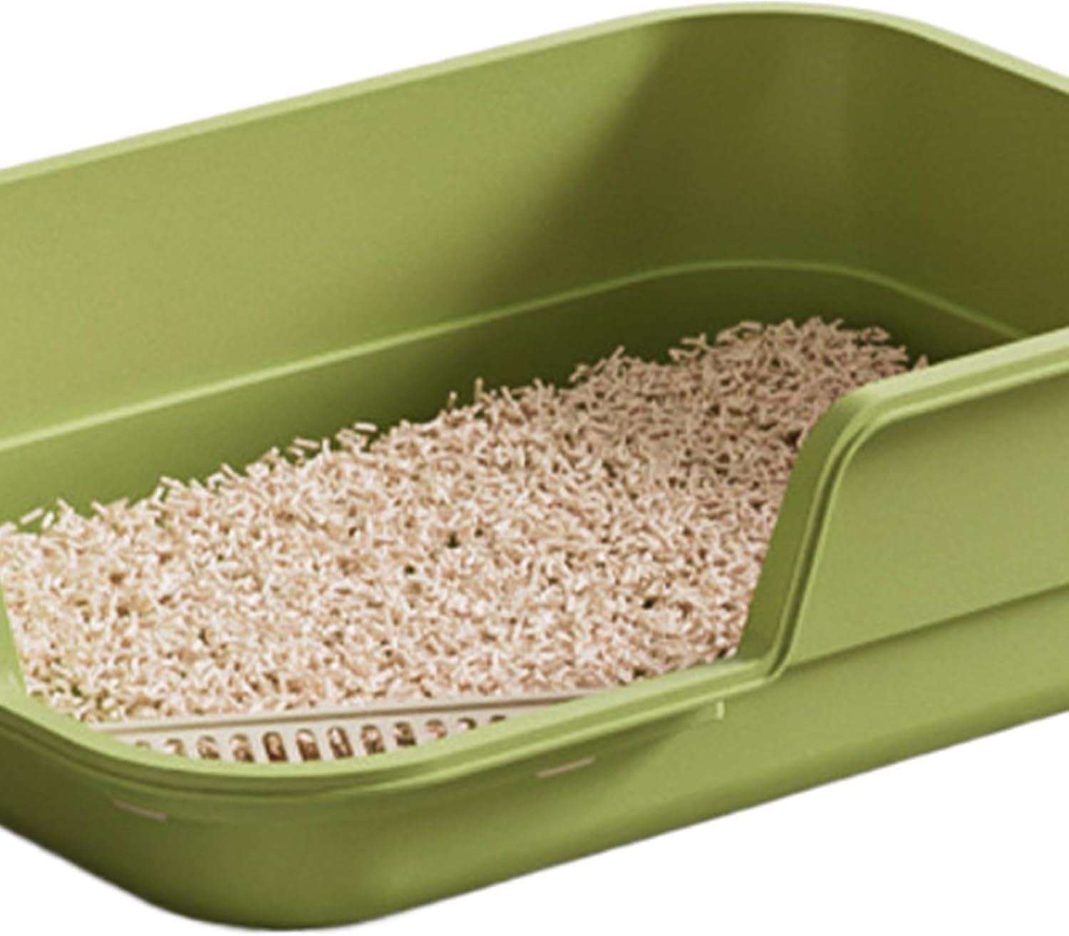 Cat Box - High Sides Low Entry | Anti-Splashing Cat Litter Boxes - for Senior Pet Kitten Indoor Home Office Dorm Apartment Hotel Farmhouse Living Room - White image number 6