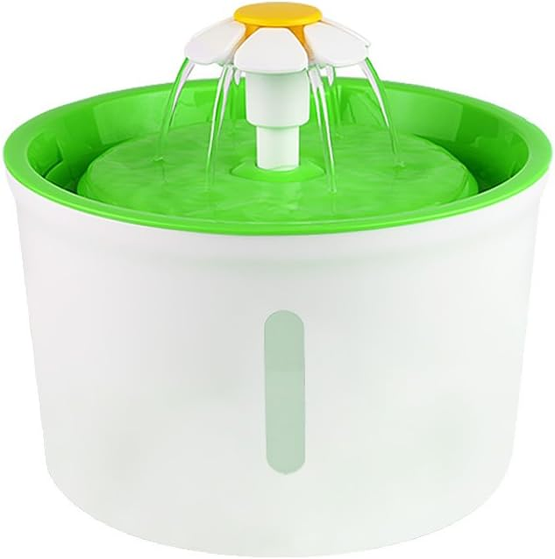 Cat Drinking Fountain Cat Dog Pet Water Fountain Flower Automatic Water Cat Bowl with Free Water Fountain Filter and Silicone Pad, Upgraded 1.6 Liter/54 Oz Pet Water Dispenser (Blue)