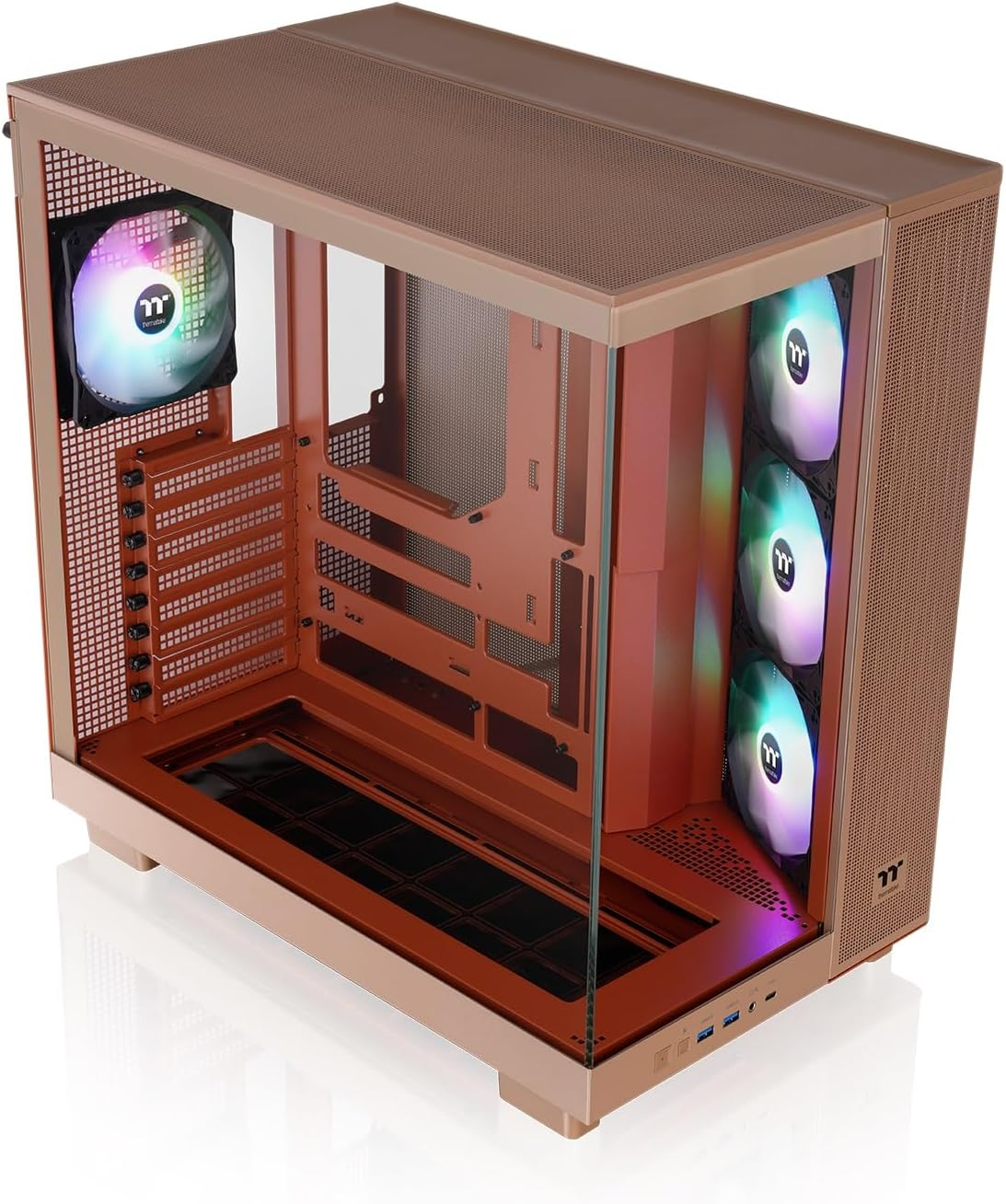 Thermaltake View 380 XL Tempered Glass ARGB Mid Tower Case Gravel Sand Edition, CA-11E-00MGWN-00