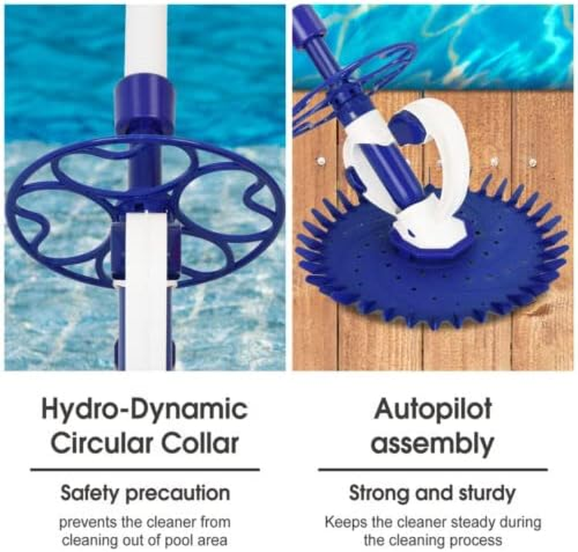 Upgraded Automatic Swimming Pool Vacuum Cleaner Powerful Suction Pool Cleaner Inground above Ground Pool Sweeper with Hose image number 4