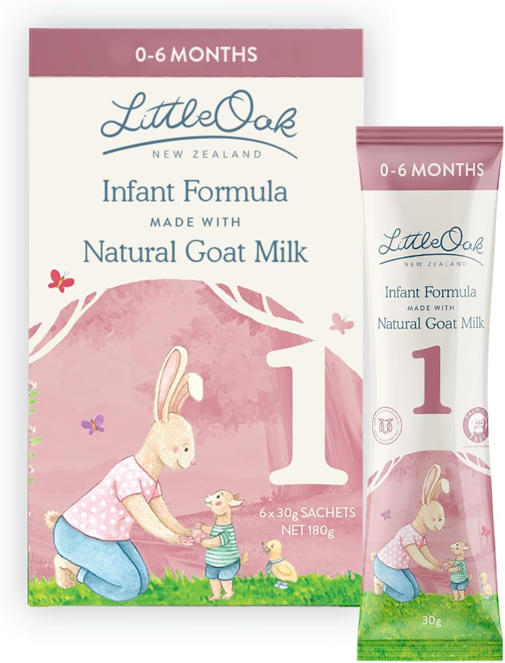 Littleoak Natural Goat Milk Infant Formula, Stage 1, 0-6 Months, 6 X 30G Sachet image number 2