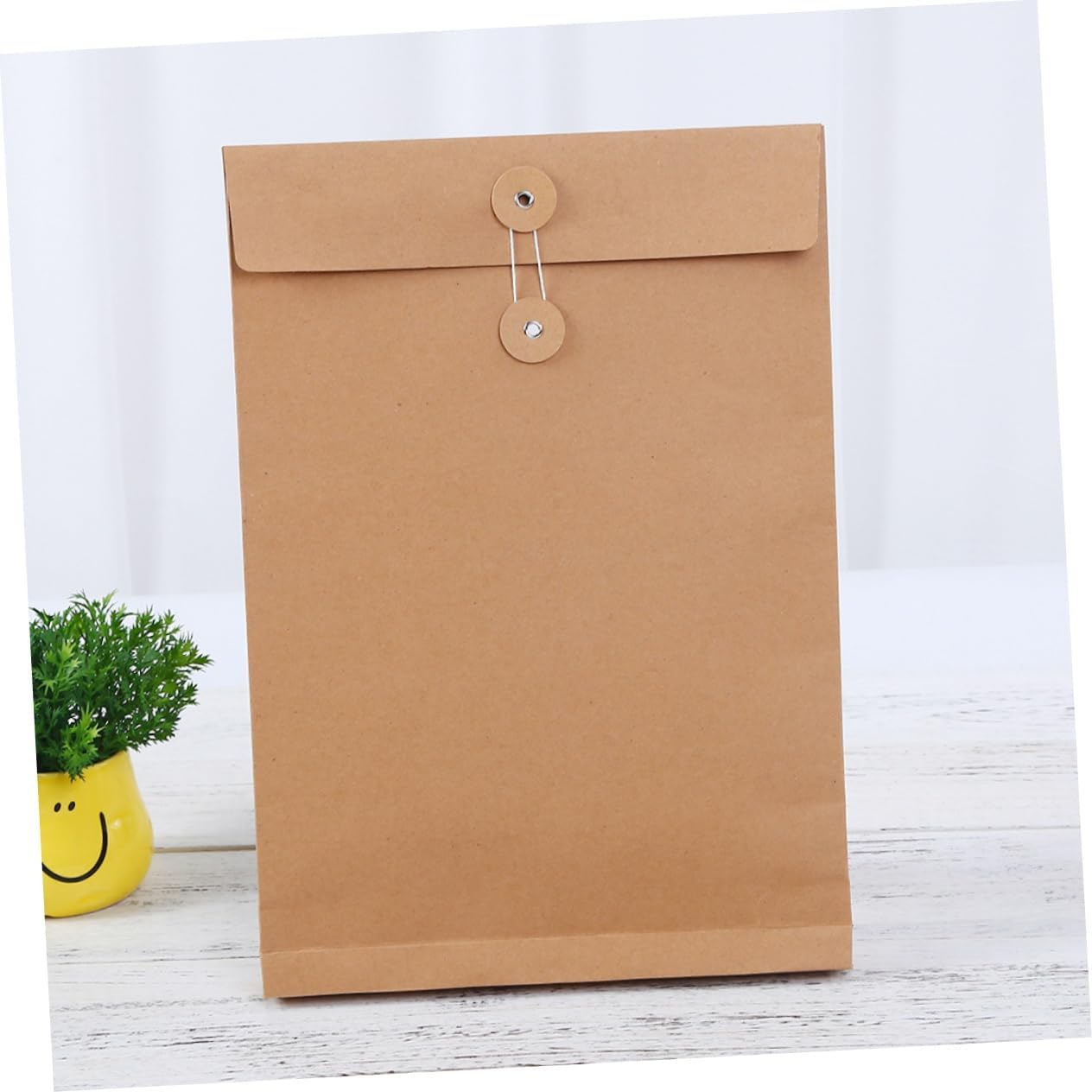 LAPYAPPE Document Carrier Bag File Bag 6Pcs A4 Size Kraft Paper with Handles Business Storage Case for Office School Supplies Document Organization and Clothes Packing