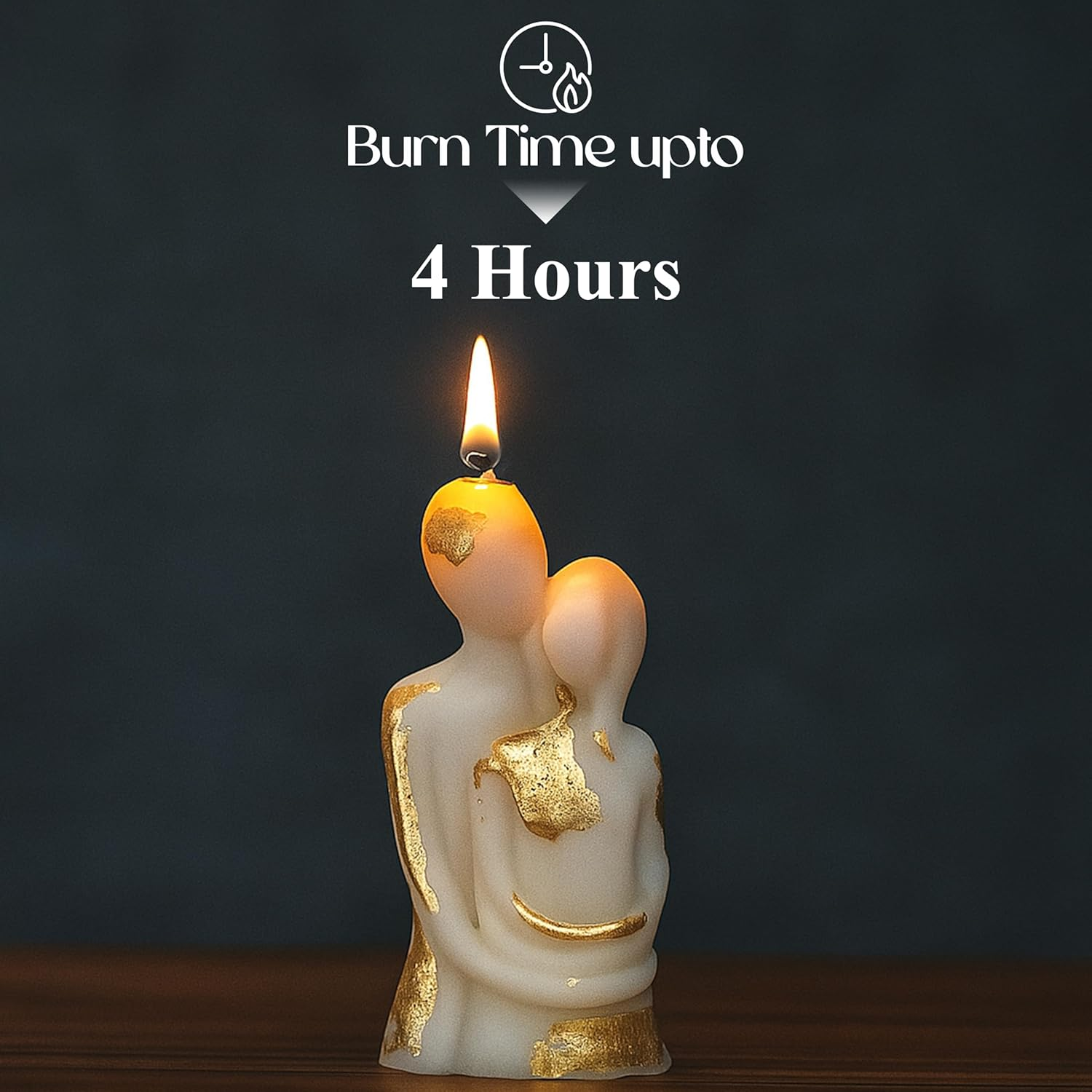 Apexor Scented Candle &ndash; Erotic Wedding Couple Figurine with Jasmine Scent, White with Gold Foil Accents, Ideal for Couple Spells and Special Other Occasions image number 6