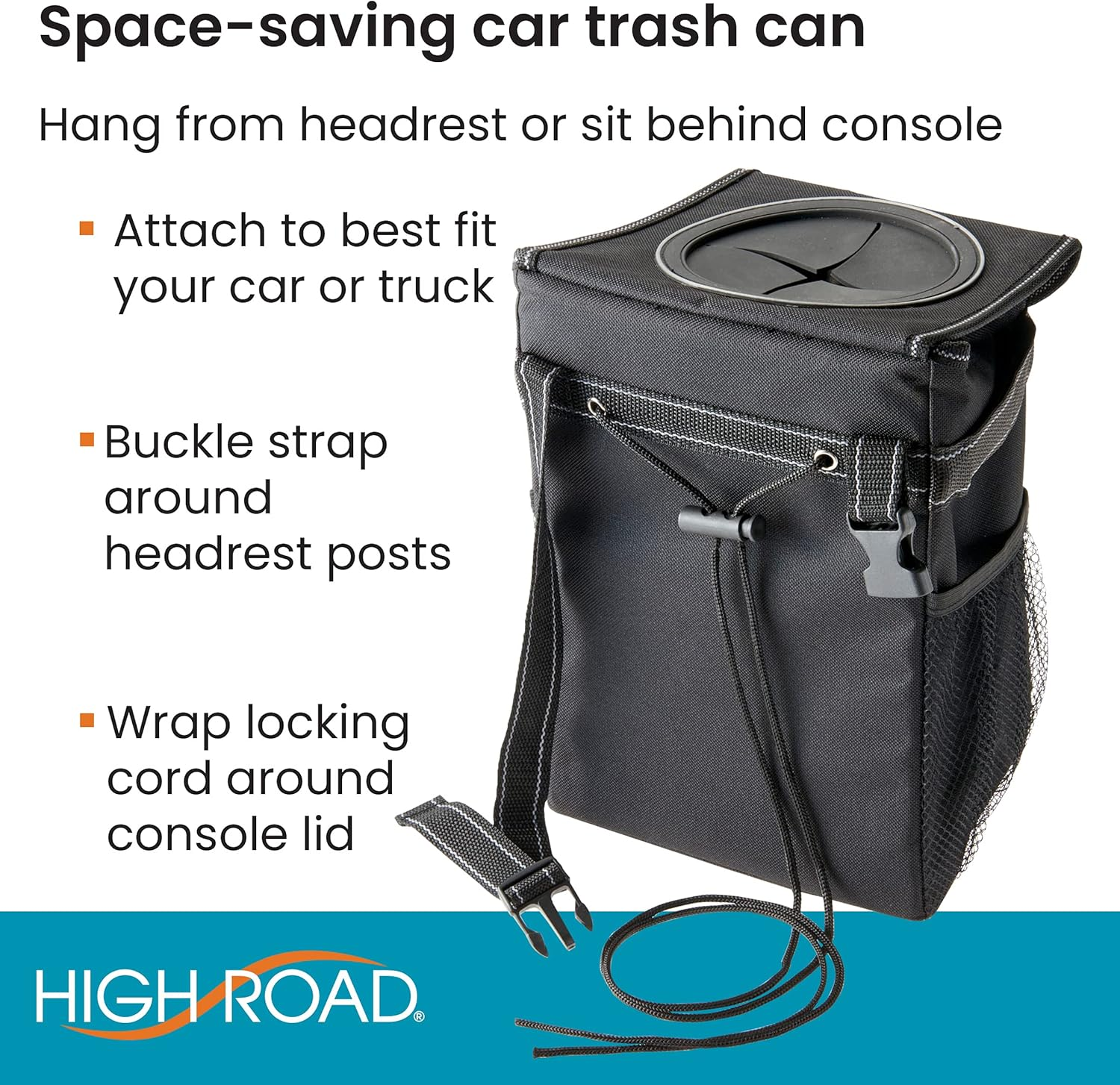 High Road Stashaway Console and Headrest Trash Bin image number 3