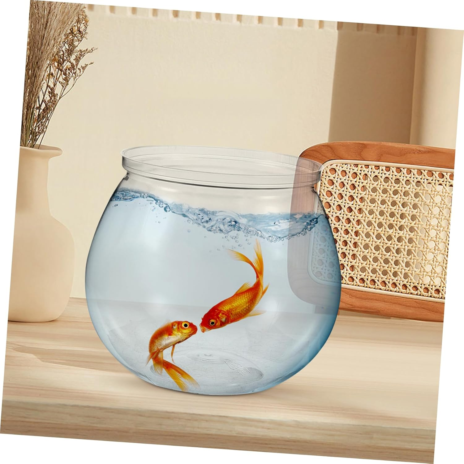 Gatuida 3Pcs Fish Bowl Aquarium Betta Fish Tank for Decor Pet Material Easy Maintenance for and Small Aquatic Pets image number 2