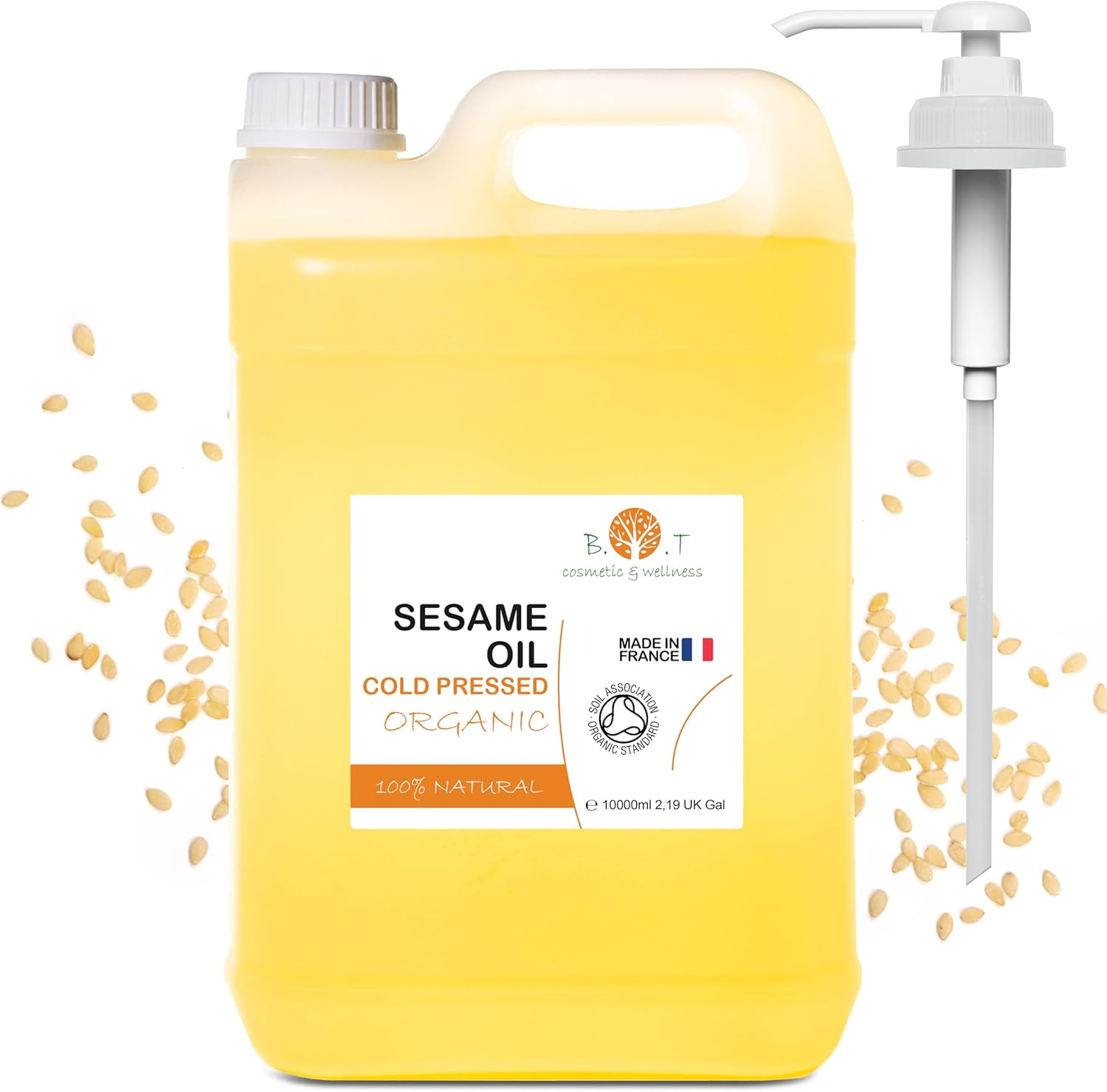 100% Pure and Natural Organic Sesame Oil, Ayurvedic Excellence, Certified Organic, Skin and Hair Care, Ayurveda Massage Oil - 5000 Ml image number 3