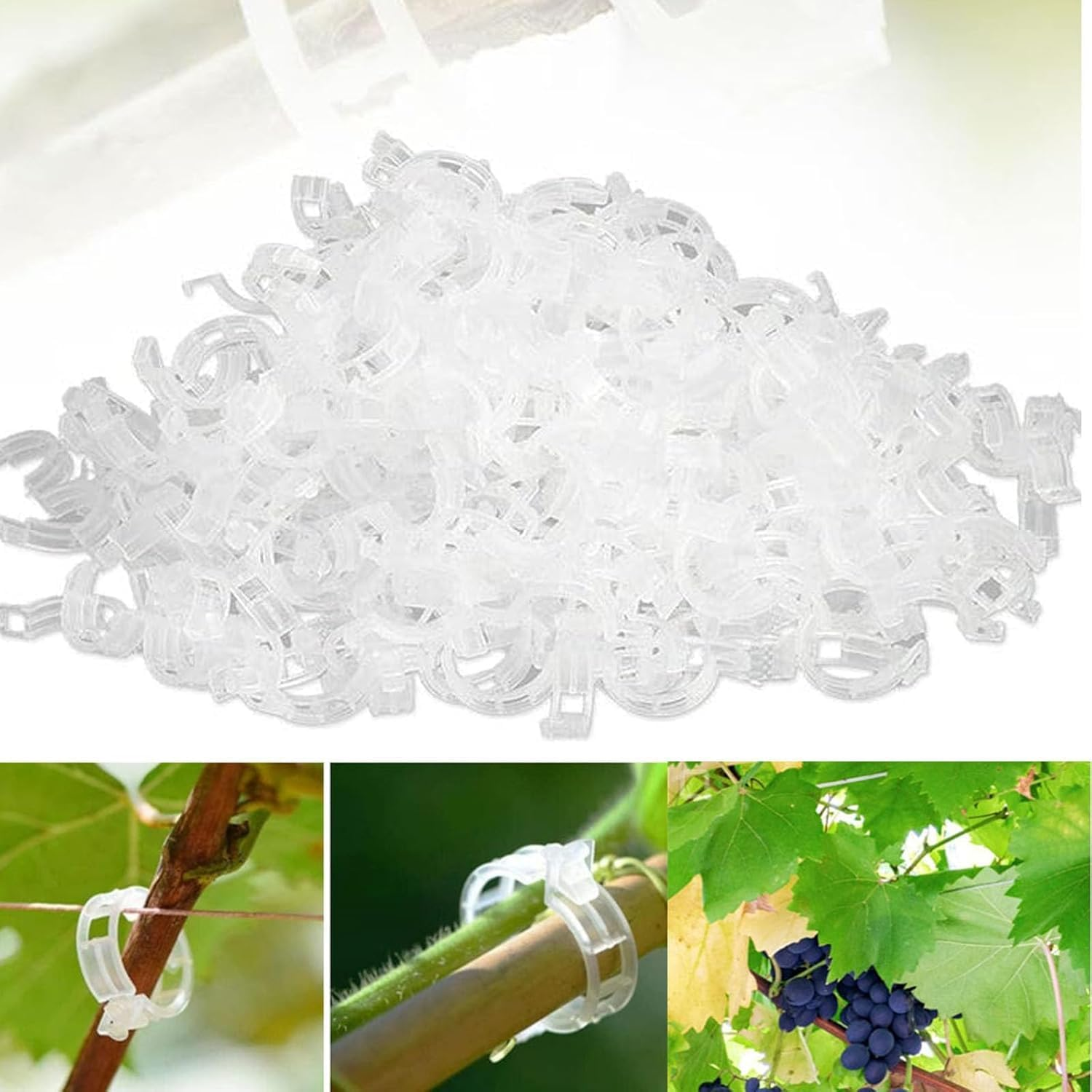 200 Plastic Plant Clips, Upright Growth for Healthier Plants image number 4