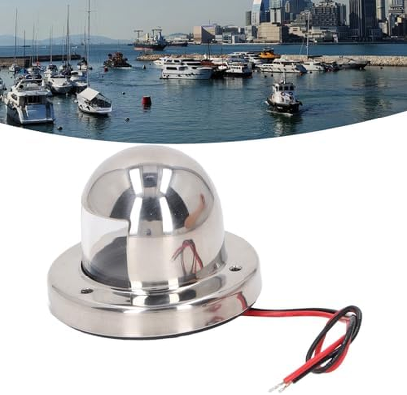 Round Navigation Light, IP66 Waterproof round White LED Marine Boat Light, Deck Light Navigation Transom Stern Cabin Lighting, 12V, Pontoon Fishing Boat Kayak Sailboat image number 1