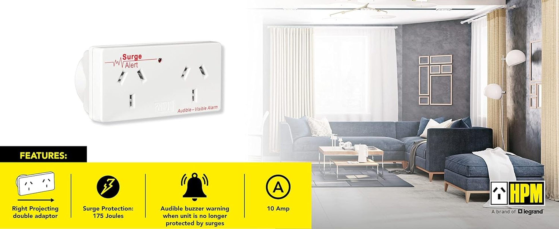 HPM Double Adaptor with Surge Protection image number 4