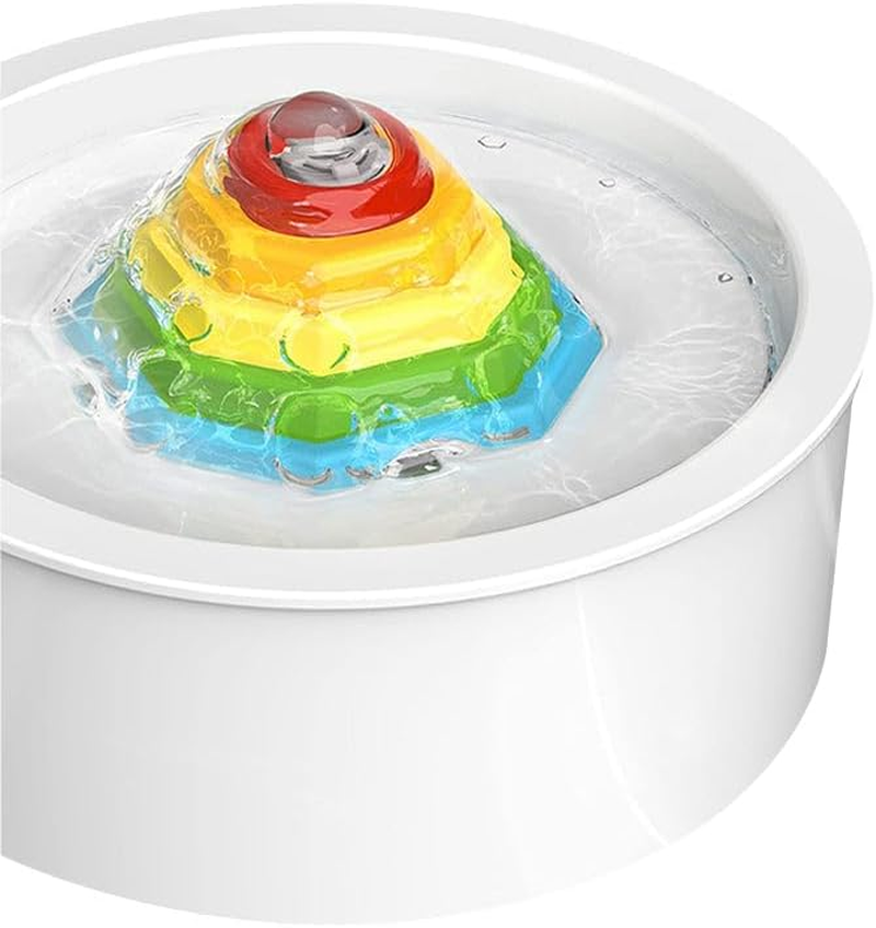 YES4PETS Ceramic Electric Pet Water Fountain Dog Cat Water Feeder Bowl Dispenser (White, Round) image number 4