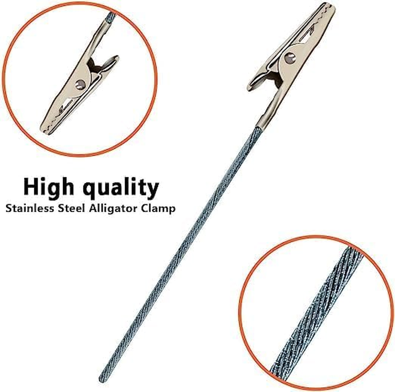 Set of 50 Metal Wire Alligator Clamp Long-Tailed Alligator Iron Clip Clasp for DIY Card Clip Holder 6 Inch (150Mm) image number 4