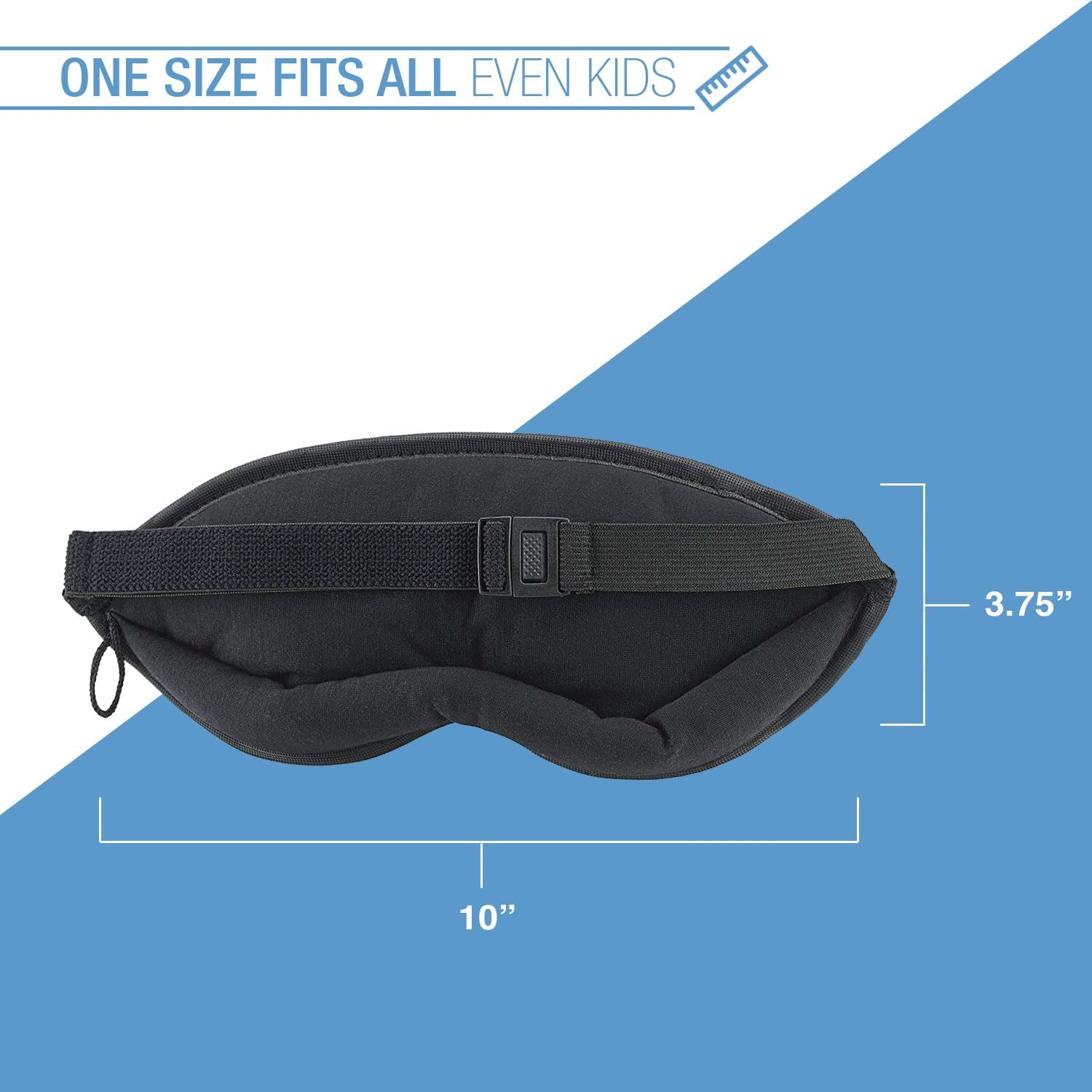 Lewis N. Clark Comfort Eye Mask with Adjustable Straps Blocks Out All Light image number 4