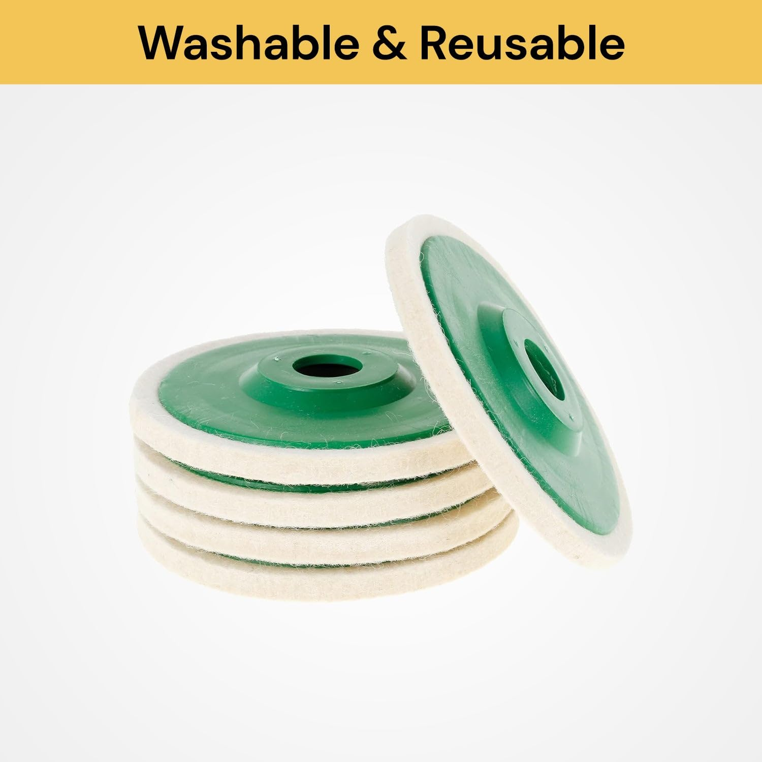 Spendeal Wool Felt Polishing Wheel Disc Buffing Pad | Fine Workmanship for Rotary Tools, Buffing, Grinding, and Polishing Applications image number 3