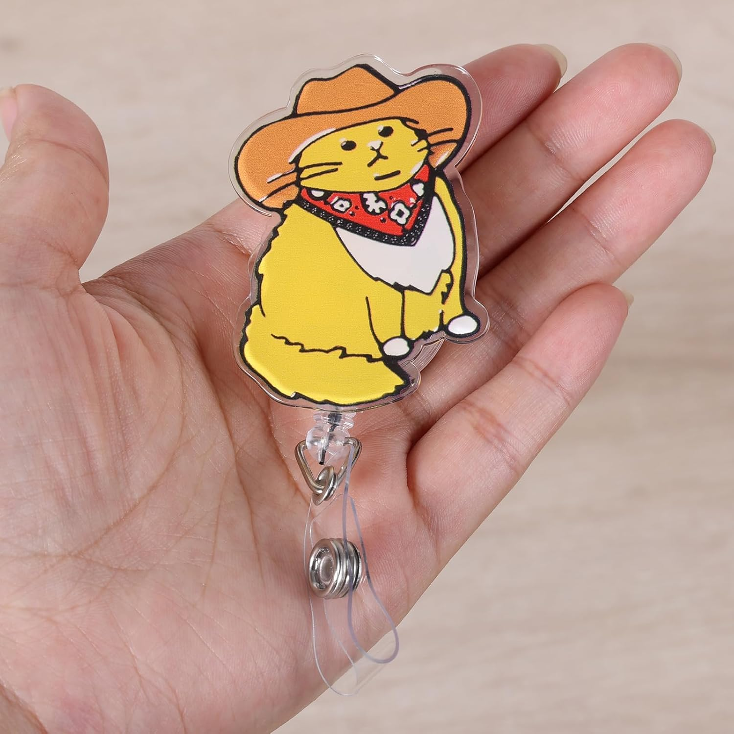 Funny Cowboy Cat Nurse Badge Reel, Cute Work Badge Holder with Retractable Clip, Pediatric Badge Buddy, Nursing Student RN LPN CNA MA Medical Worker Teacher Doctor ID Name Badge Clip Accessories - Funny Turtle image number 4