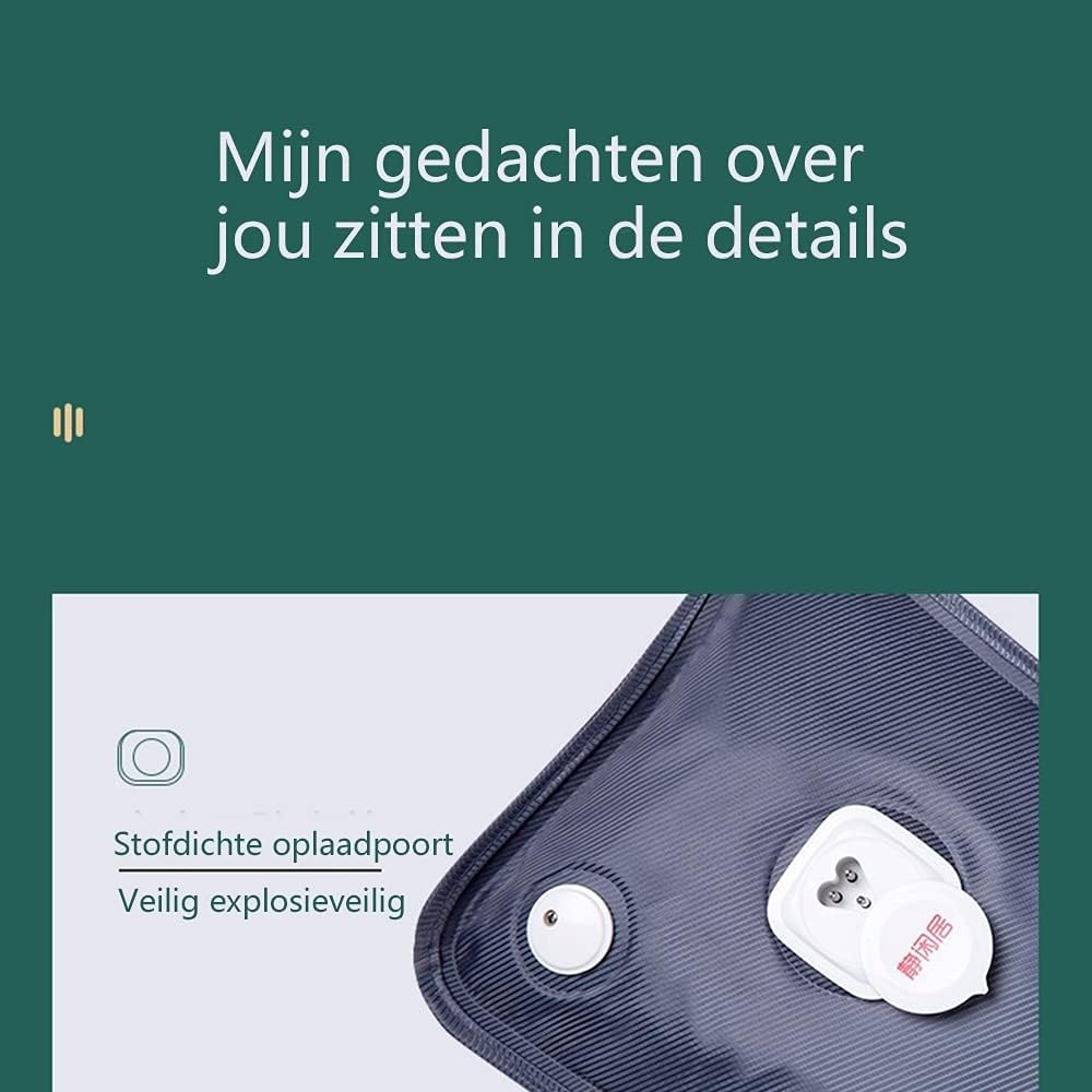 Rechargeable Electric Hot Water Bottle, Soft Velvet Detachable and Washable Cover, Winter Hand Warmer to Relieve Pain, Heating Bag。 image number 3