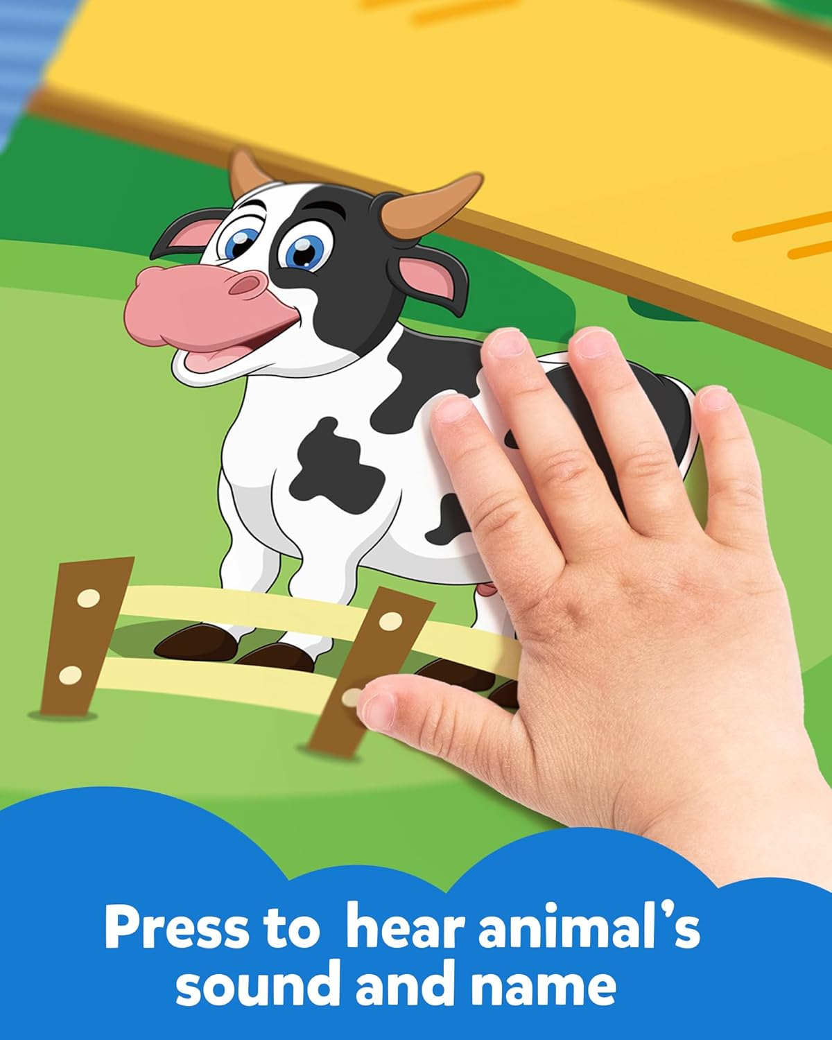 Coogam Farm Animals Toys for Year Old Toddlers, Soft Pull-Back Vehicle Set with Audible Play Mat Rug, Baby Fine Motor Skills Playmat Game Montessori Learning Gift image number 5